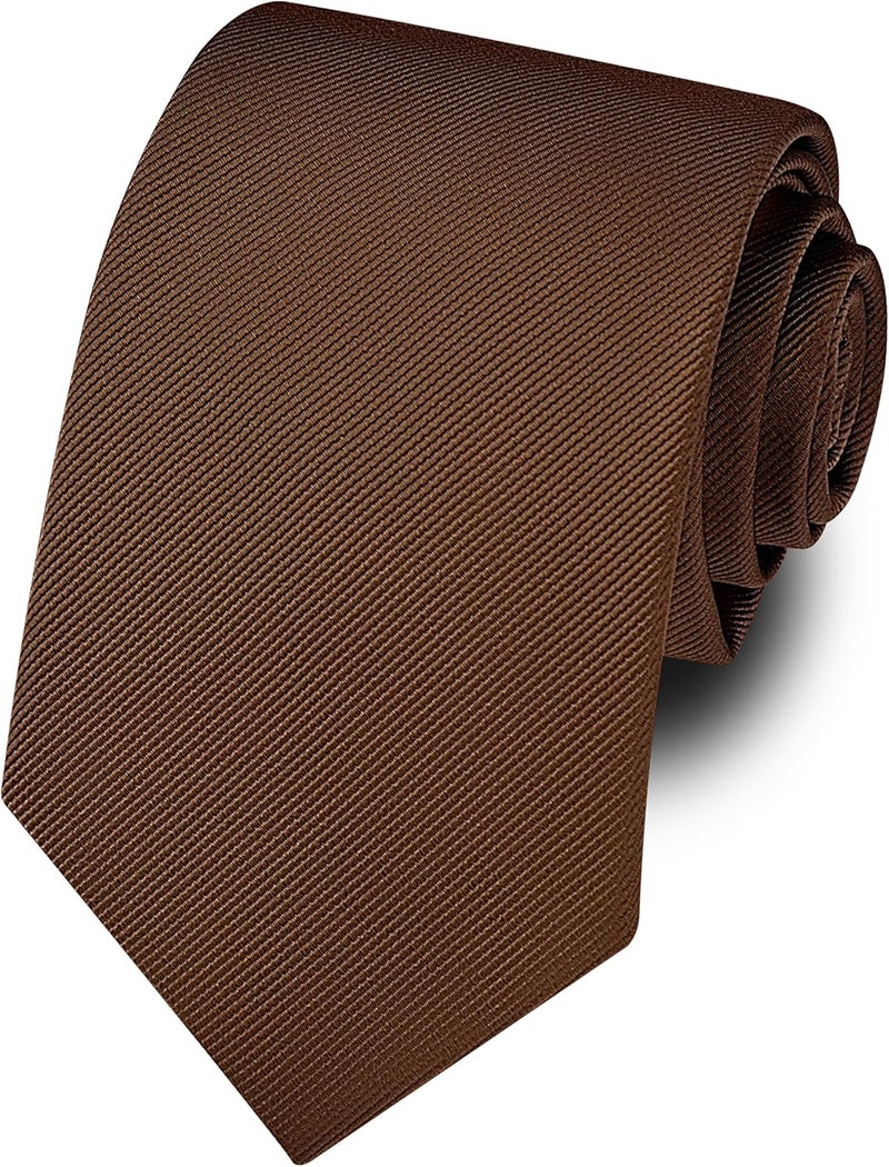 Branduce 63'' XL Tie Mens Extra Long Solid Woven Necktie for Men Big and Tall + Gift Box - Image 1